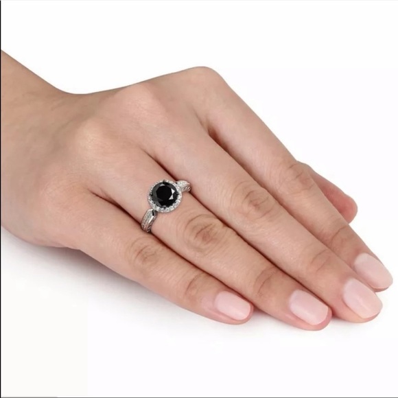 New 925 Silver Round Cut Sapphire Women’s Ring - Picture 5 of 6